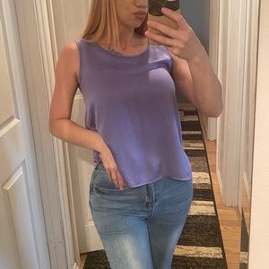 💜💜100% silk pastel purple/blouse small 😍😍